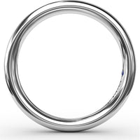 Classic High Polished Anniversary Band with Customizable Center Stone Setting by Fana