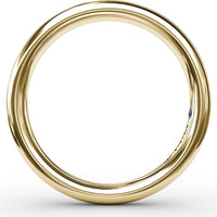 Classic High Polished Anniversary Band with Customizable Center Stone Setting by Fana