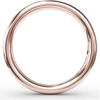 Classic High Polished Anniversary Band with Customizable Center Stone Setting by Fana
