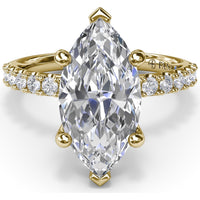 Classic Pavé Marquise Diamond Engagement Ring Setting by Fana - 0.37 Carat Total Diamond Weight