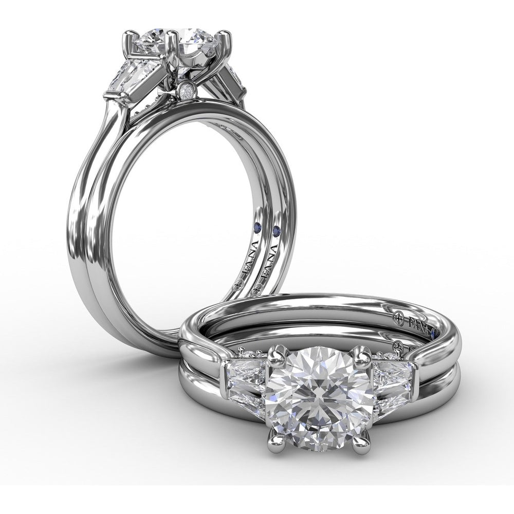 Classic Polished Wedding Band with Engraved Detail by Fana