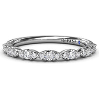 Cluster Marquise Diamond Wedding Band with Round Diamonds by Fana - 0.21 Carat Total Diamond Weight