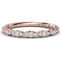 Cluster Marquise Diamond Wedding Band with Round Diamonds by Fana - 0.21 Carat Total Diamond Weight