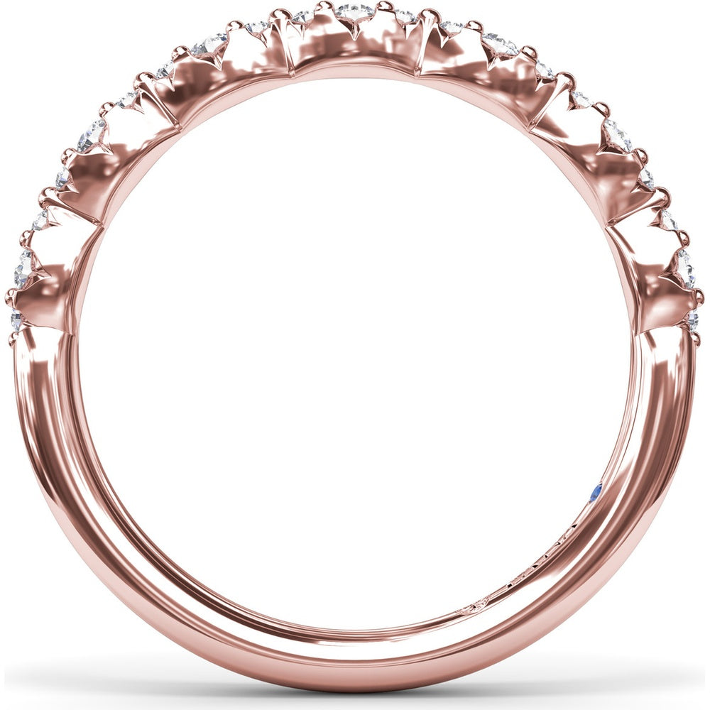 Cluster Marquise Diamond Wedding Band with Round Diamonds by Fana - 0.21 Carat Total Diamond Weight