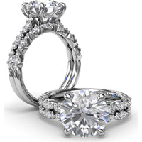 Cluster Marquise Diamond Wedding Band with Round Diamonds by Fana - 0.21 Carat Total Diamond Weight