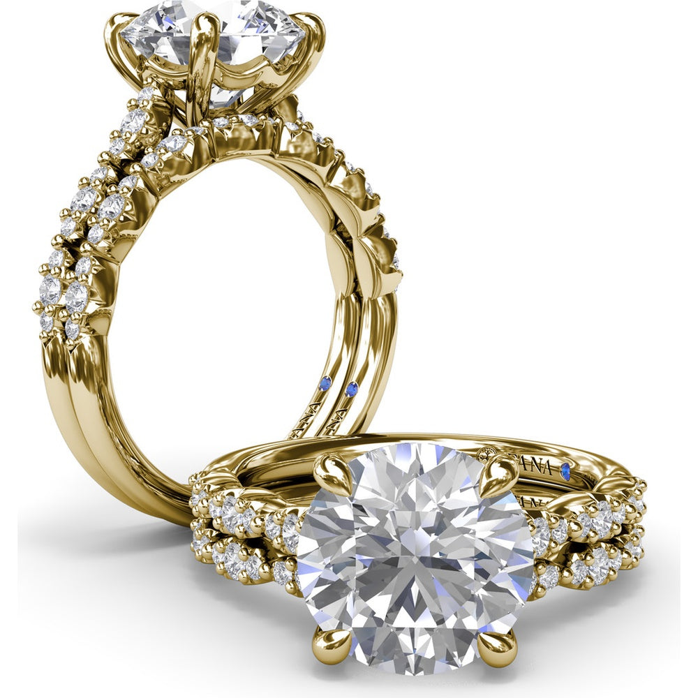 Cluster Marquise Diamond Wedding Band with Round Diamonds by Fana - 0.21 Carat Total Diamond Weight