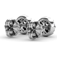 Cluster Stud Earrings with Prong Set Round Diamonds by Fana - 0.84 Carat Total Diamond Weight