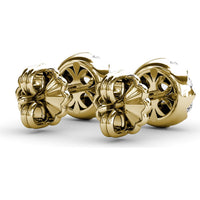 Cluster Stud Earrings with Prong Set Round Diamonds by Fana - 0.84 Carat Total Diamond Weight