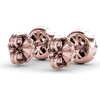 Cluster Stud Earrings with Prong Set Round Diamonds by Fana - 0.84 Carat Total Diamond Weight