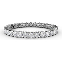 Contemporary Eternity Band with Shared-Prong Round Diamonds by Fana - 0.75 Carat Total Diamond Weight