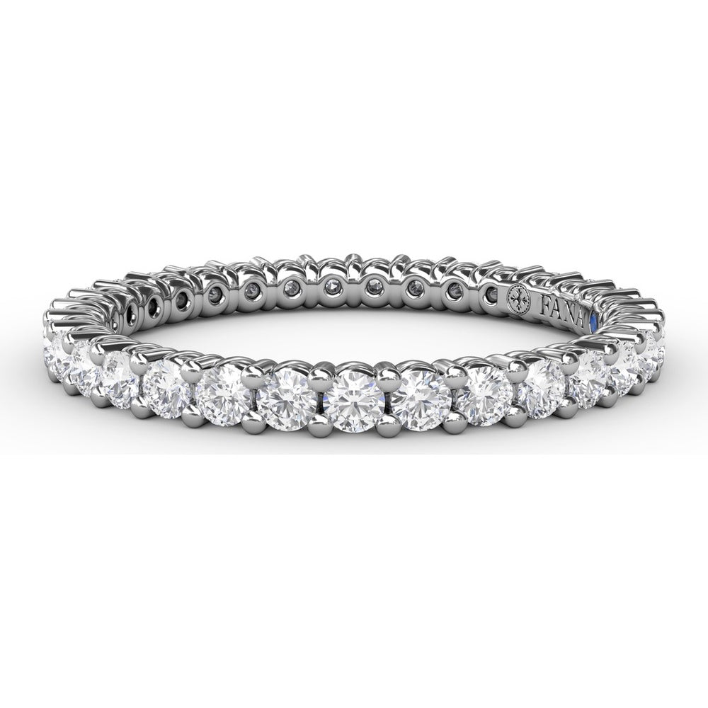 Contemporary Eternity Band with Shared-Prong Round Diamonds by Fana - 0.75 Carat Total Diamond Weight
