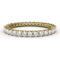 Contemporary Eternity Band with Shared-Prong Round Diamonds by Fana - 0.75 Carat Total Diamond Weight