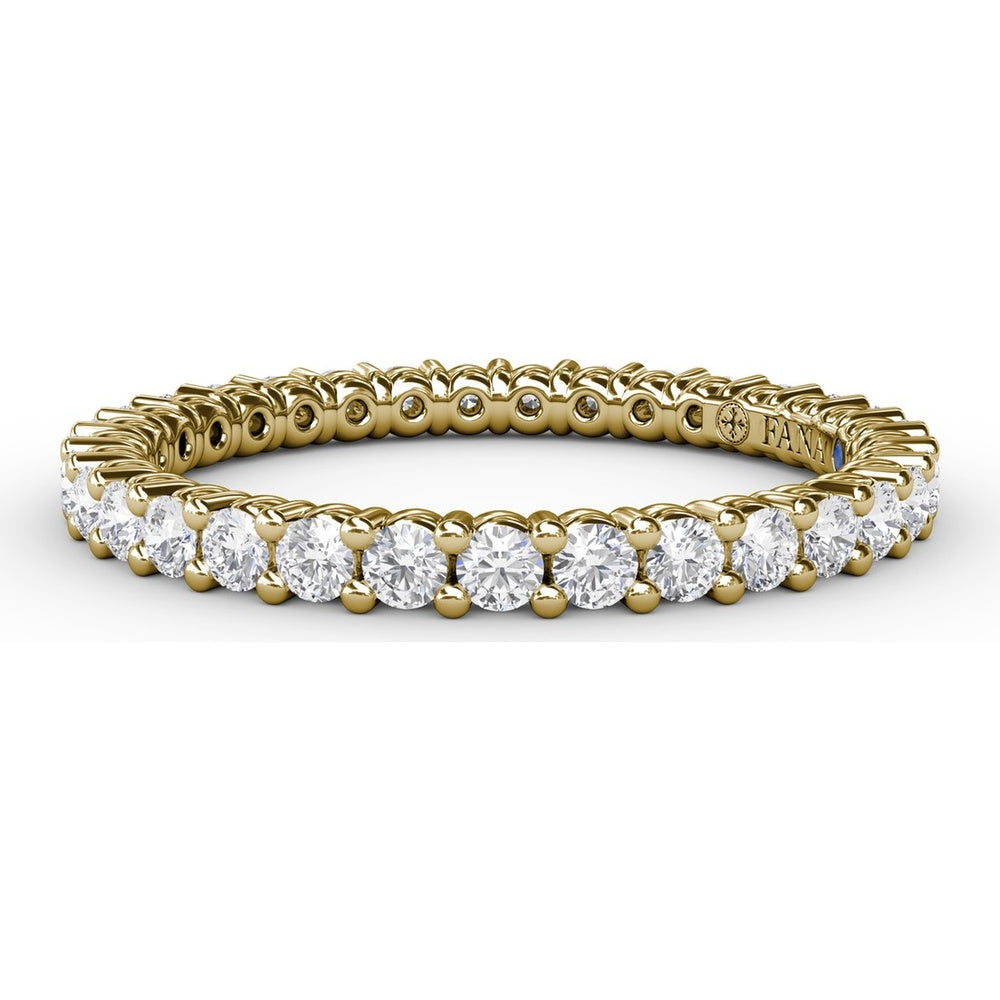 Contemporary Eternity Band with Shared-Prong Round Diamonds by Fana - 0.75 Carat Total Diamond Weight