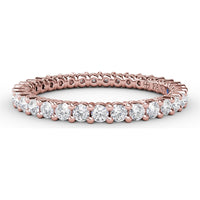 Contemporary Eternity Band with Shared-Prong Round Diamonds by Fana - 0.75 Carat Total Diamond Weight