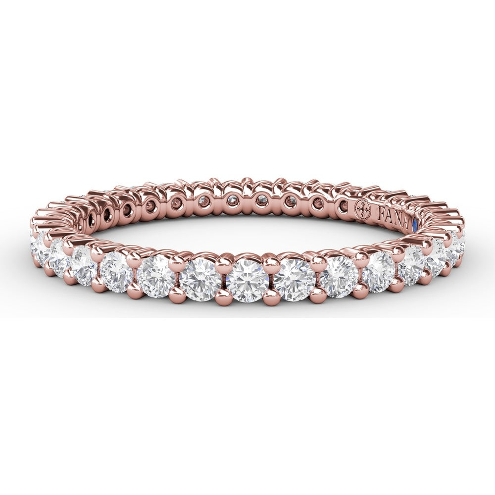 Contemporary Eternity Band with Shared-Prong Round Diamonds by Fana - 0.75 Carat Total Diamond Weight