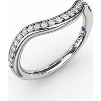Contour Band with Bead and Channel Set Round Diamonds by Fana - 0.21 Carat Total Diamond Weight