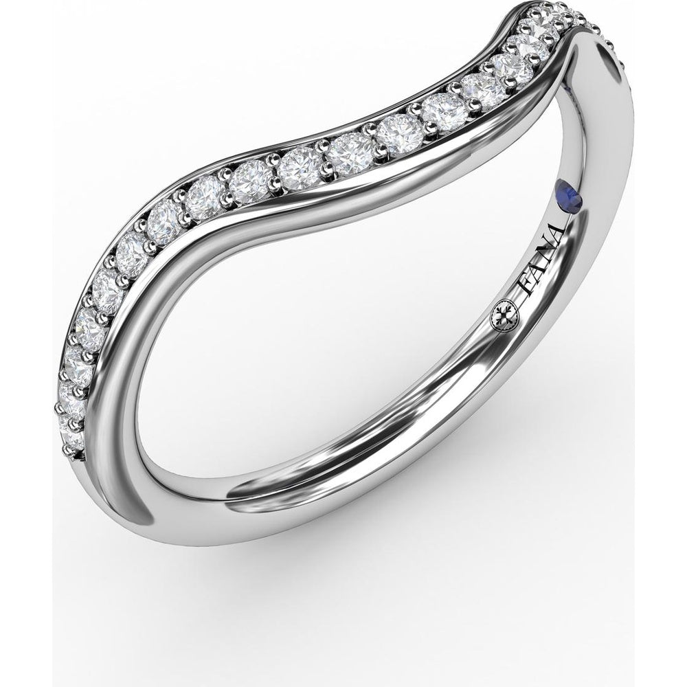 Contour Band with Bead and Channel Set Round Diamonds by Fana - 0.21 Carat Total Diamond Weight