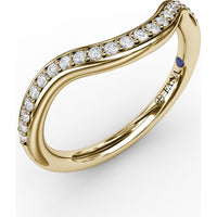 Contour Band with Bead and Channel Set Round Diamonds by Fana - 0.21 Carat Total Diamond Weight