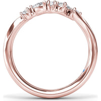 Contoured Band with Alternating Pear and Round Diamond Prong Setting by Fana - 0.32 Carat Total Diamond Weight