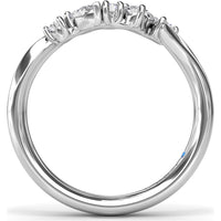 Contoured Band with Alternating Pear and Round Diamond Prong Setting by Fana - 0.32 Carat Total Diamond Weight