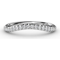 Contoured Diamond Wedding Band with Pavé Set Round Diamonds by Fana - 0.20 Carat Total Diamond Weight