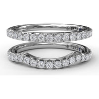 Contoured Diamond Wedding Band with Shared-Prong Round Diamonds by Fana - 0.33 Carat Total Diamond Weight