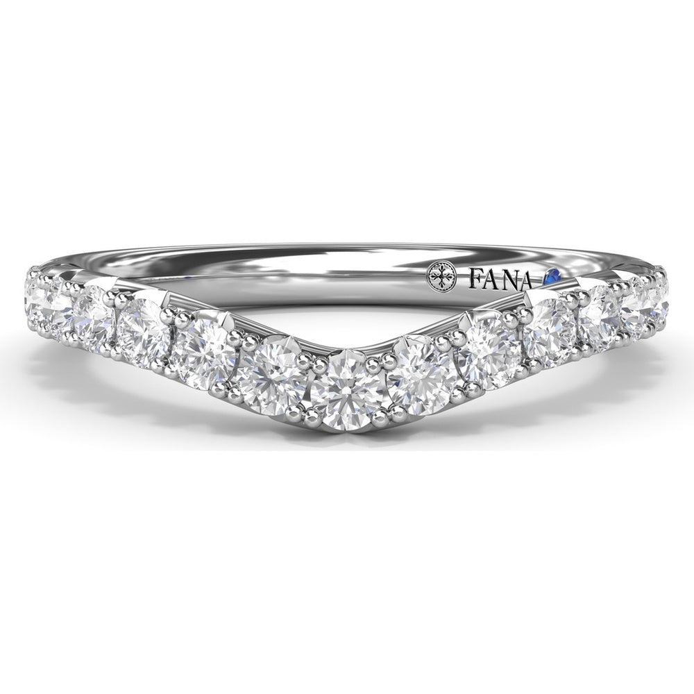 Contoured Pavé Diamond Band with Round Diamonds by Fana - 0.56 Carat Total Diamond Weight