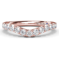 Contoured Pavé Diamond Band with Round Diamonds by Fana - 0.56 Carat Total Diamond Weight
