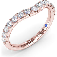 Contoured Pavé Diamond Band with Round Diamonds by Fana - 0.56 Carat Total Diamond Weight