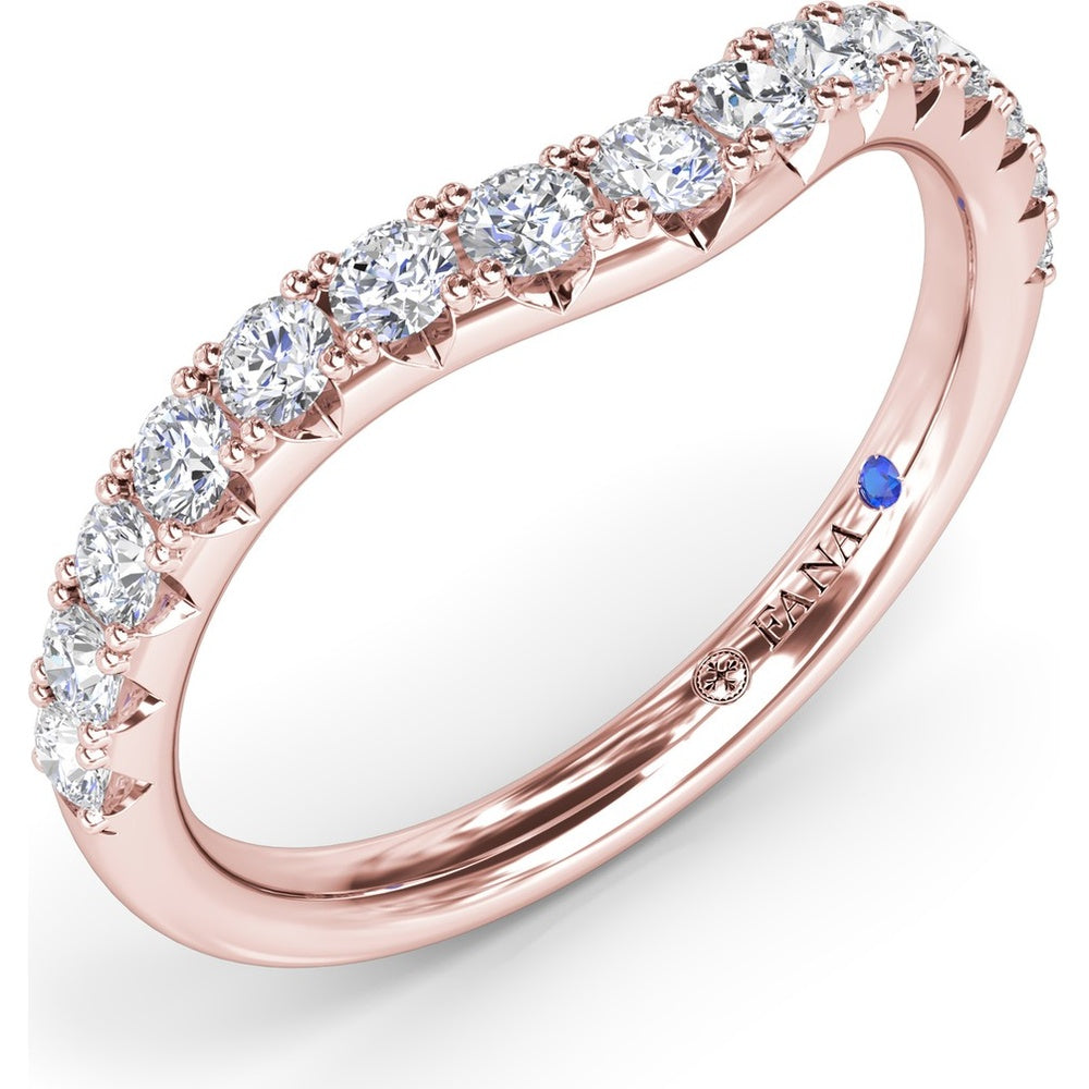 Contoured Pavé Diamond Band with Round Diamonds by Fana - 0.56 Carat Total Diamond Weight