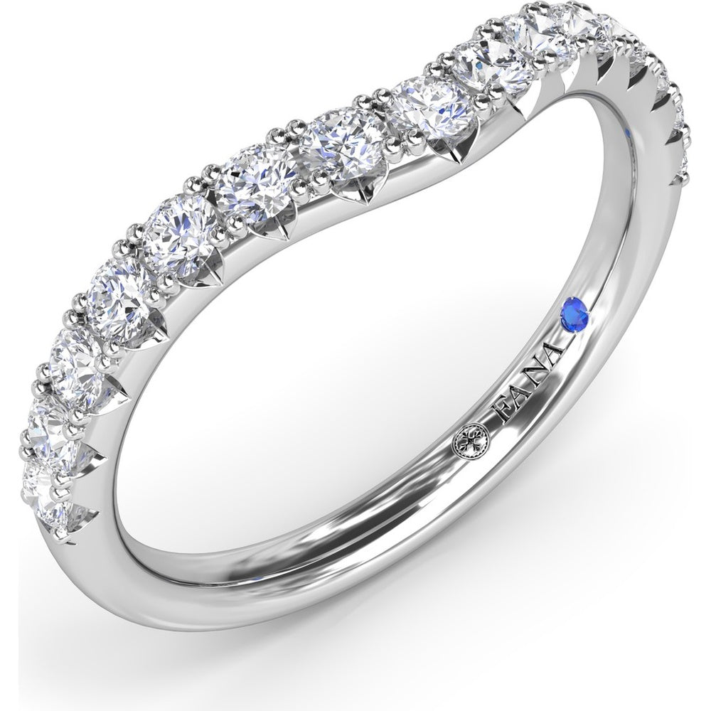 Contoured Pavé Diamond Band with Round Diamonds by Fana - 0.56 Carat Total Diamond Weight