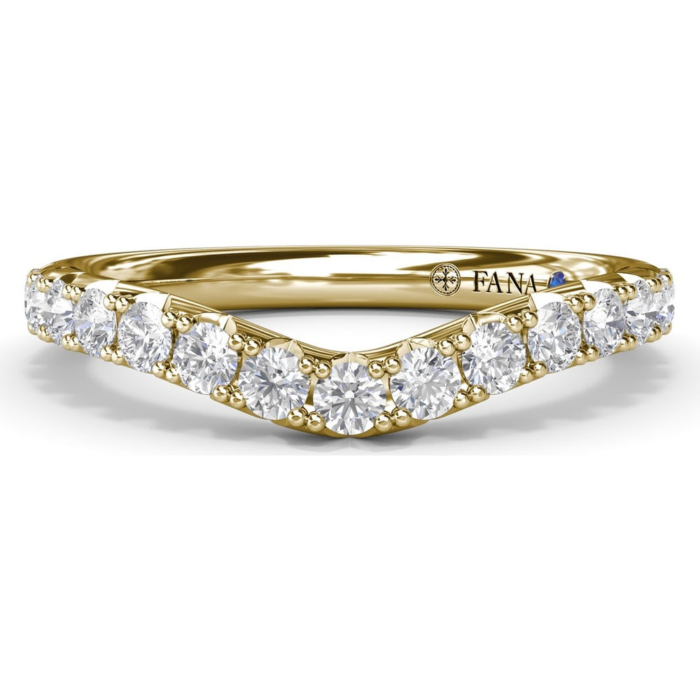 Contoured Pavé Diamond Band with Round Diamonds by Fana - 0.56 Carat Total Diamond Weight