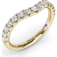 Contoured Pavé Diamond Band with Round Diamonds by Fana - 0.56 Carat Total Diamond Weight