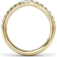 Contoured Pavé Diamond Band with Round Diamonds by Fana - 0.56 Carat Total Diamond Weight