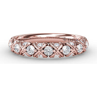 Crossover Band with Round Brilliant Diamonds by Fana - 0.52 Carat Total Diamond Weight