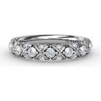 Crossover Band with Round Brilliant Diamonds by Fana - 0.52 Carat Total Diamond Weight
