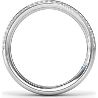 Curved Diamond Band with Pavé Set Round Diamonds and Milgrain Detail by Fana - 0.26 Carat Total Diamond Weight