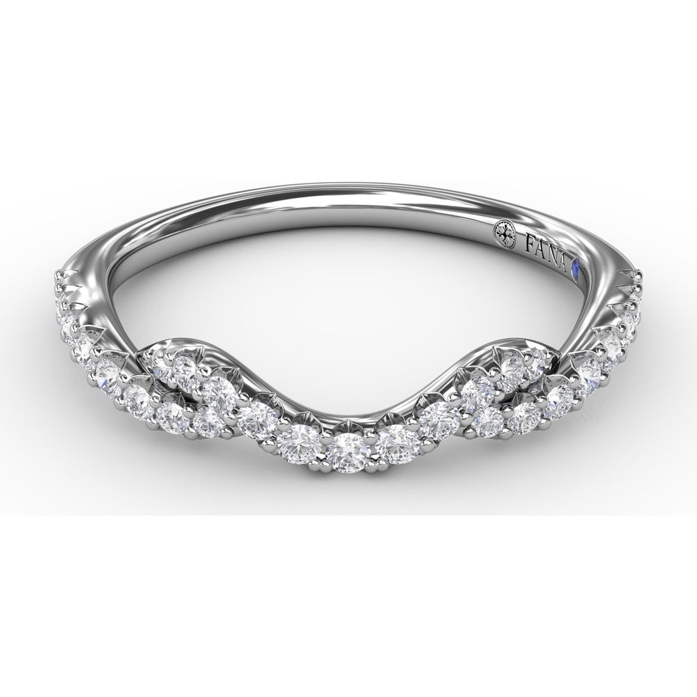 Curved Diamond Band with Prong Set Round Diamonds by Fana - 0.25 Carat Total Diamond Weight