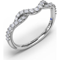 Curved Diamond Band with Prong Set Round Diamonds by Fana - 0.25 Carat Total Diamond Weight