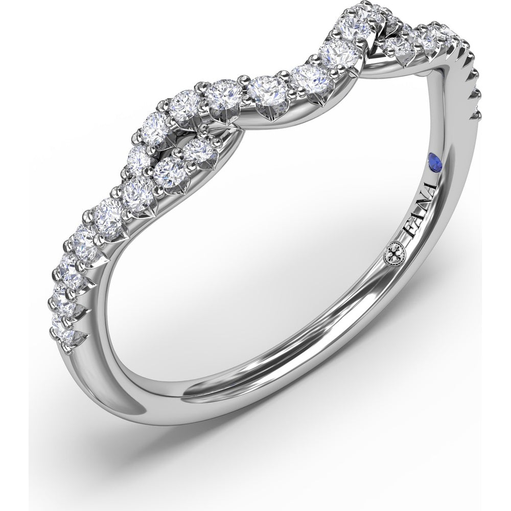 Curved Diamond Band with Prong Set Round Diamonds by Fana - 0.25 Carat Total Diamond Weight