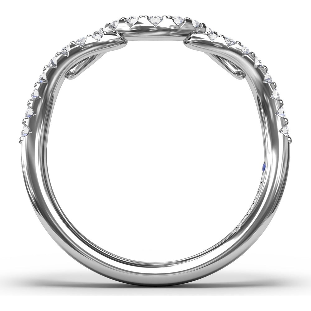 Curved Diamond Band with Prong Set Round Diamonds by Fana - 0.25 Carat Total Diamond Weight