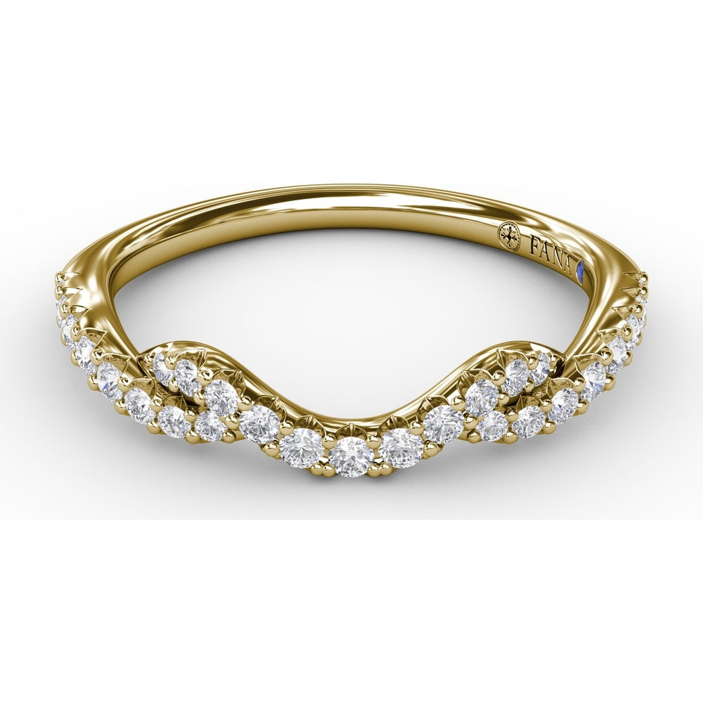 Curved Diamond Band with Prong Set Round Diamonds by Fana - 0.25 Carat Total Diamond Weight