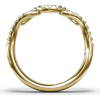 Curved Diamond Band with Prong Set Round Diamonds by Fana - 0.25 Carat Total Diamond Weight