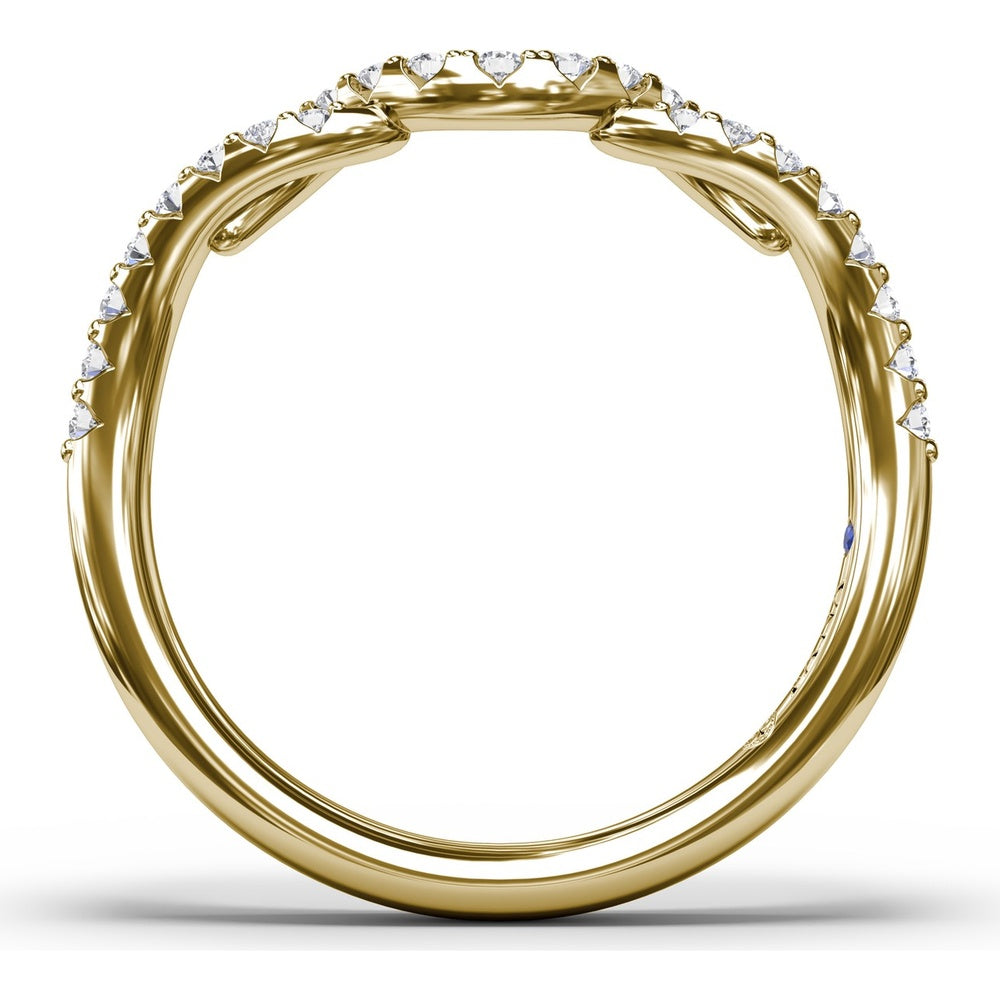 Curved Diamond Band with Prong Set Round Diamonds by Fana - 0.25 Carat Total Diamond Weight