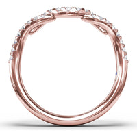 Curved Diamond Band with Prong Set Round Diamonds by Fana - 0.25 Carat Total Diamond Weight