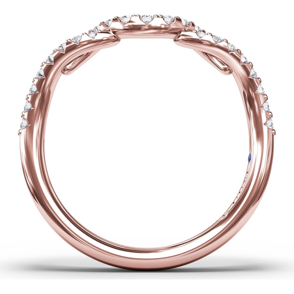 Curved Diamond Band with Prong Set Round Diamonds by Fana - 0.25 Carat Total Diamond Weight