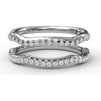 Curved Diamond Wedding Band with Pavé Set Round Diamonds by Fana - 0.17 Carat Total Diamond Weight