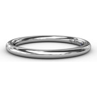 Curved Diamond Wedding Band with Round Brilliant Cut Diamonds by Fana