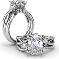 Curved Marquise Diamond Band with Three Stone Prong Setting by Fana - 0.21 Carat Total Diamond Weight