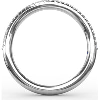 Curved Wedding Band with Pavé Set Round Diamonds by Fana - 0.15 Carat Total Diamond Weight